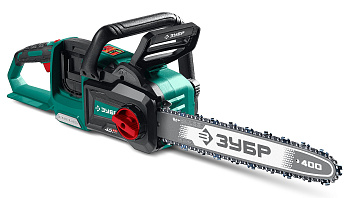 ЗУБР 40 В, (2x20В), 400 мм шина, без АКБ (LMS), пила цепная аккумуляторная (ПЦБ-4040)