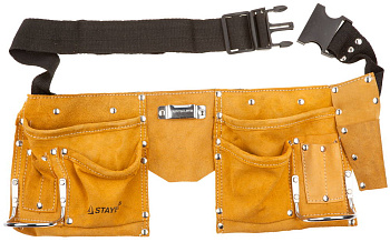 Кожаный пояс для инструментов MASTER, 10 карманов, 2 скобы STAYER 38510