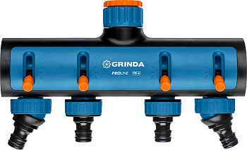 GRINDA TS-4, 3/4″ - 1″, четырехканальный, с внутренней резьбой, поливочные распределители, PROLine (