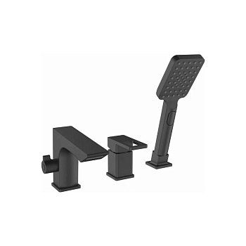 Смеситель для ванны ESKO Vela на 3 отверстия, черный, арт. PB 355B