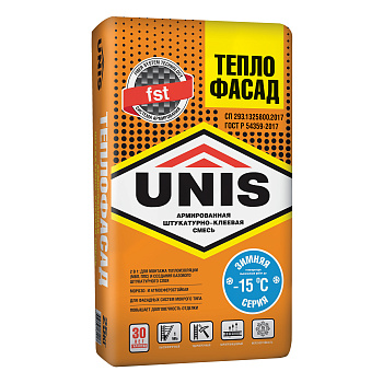 Универсальный клей UNIS Зимний теплофасад, 25кг 4607005186133