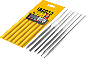 STAYER 6 шт, 140 мм, в чехле, набор надфилей (16013-H6)