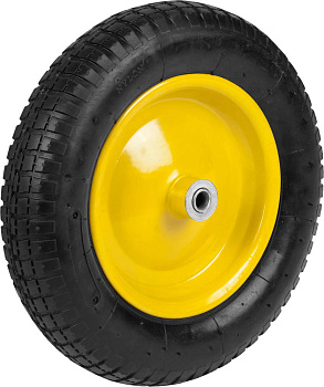 GRINDA WP-16, 3.25″ х 360 мм, для тачек (арт. 422396, 422399), стальной диск, подшипник - 16 мм, пне