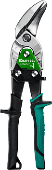 Левые усиленные ножницы по металлу с выносом, KRAFTOOL Alligator 250 мм
