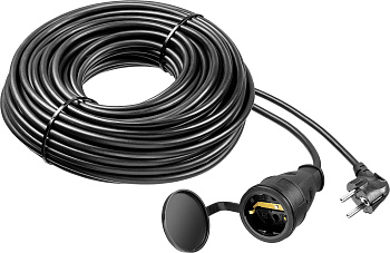 ЗУБР ПВС-315-Ш, ПВС, 3 х 1.5 мм2, 30 м, IP44, 3500 Вт, силовой удлинитель-шнур, Профессионал (55020-