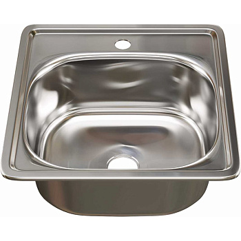 Врезная мойка mixline 38х38х15 см, 0.6, выпуск 1 1/2, с гофросифоном 531266