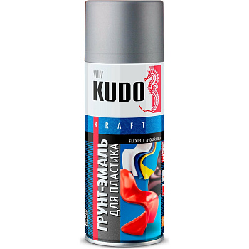 Грунт-эмаль для пластика KUDO серебристая (RAL 9006) KU-6012