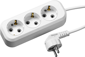 СИБИН ПВС, 3 х 0.75 мм2, 3 гн., 2 м, бытовой удлинитель (55034-2)