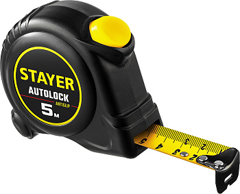 Рулетка Stayer AutoLock 5м / 25мм с автостопом 2-34126-05-25_z02