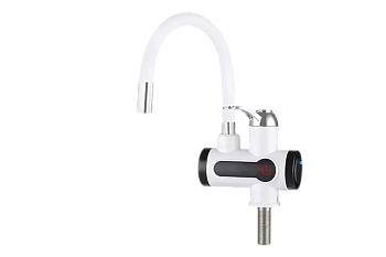Проточный кран-водонагреватель UNIPUMP BEF-008AF с дисплеем и гибким изливом (силикон)