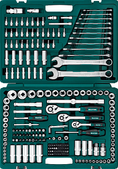 KRAFTOOL X Drive, 216 предм., (1/2″+3/8″+1/4″), универсальный набор инструмента (27888-H216)