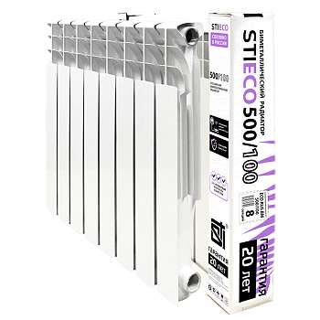 Биметаллический радиатор STI ECO RUS BM 500/100 8 сек.