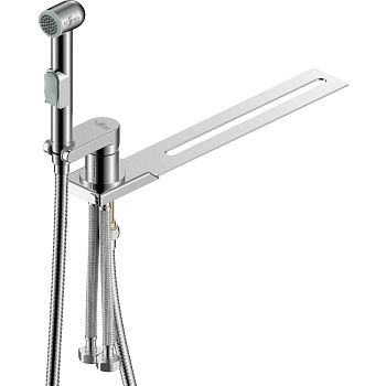 Смеситель Rossinka с гигиеническим душем, с установкой на унитаз X25-56