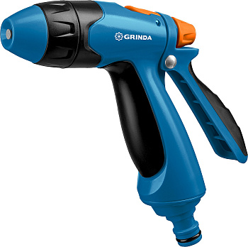 GRINDA B-R, плавная регулировка напора, курок сзади, двухкомпонентный, поливочный пистолет, PROLine