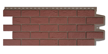 Фасадная панель Grand Line Состаренный кирпич Design Plus корица с темно-бежевым швом