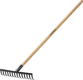 GRINDA GT-14 WOOD, 360 х 80 х 1300 мм, 14 прямых зубцов, углерод. сталь, антикор. покрытие, черенок