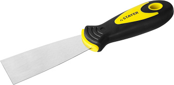 STAYER MAXFlat, 40 мм, профилированное полотно, двухкомпонентная ручка, нержавеющий, шпатель (10041-