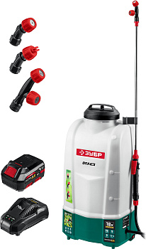 Аккумуляторный опрыскиватель ЗУБР 18 В, 4 А*ч, 15 л ОПЛ-15-41