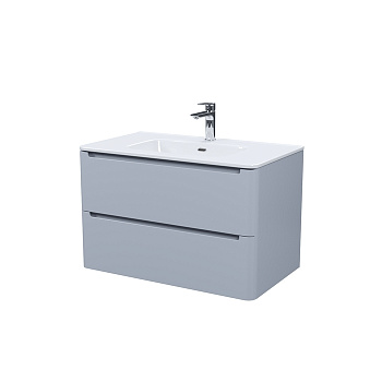 Тумба с умывальником, подвесная, 80 см, светло-серый, Edifice, IDDIS, EDI80L0i95K подходит умыв. 010