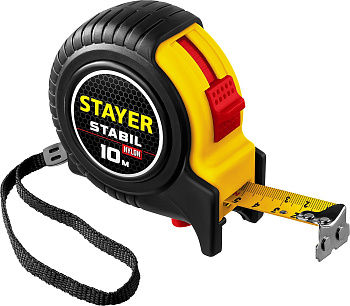 Профессиональная рулетка с двухсторонней шкалой STAYER Stabil 10мх25мм 34131-10_z02