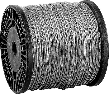 ЗУБР DIN 3055, свивка 6 х 7 + IWS, 2 (3) мм, L 200 м, стальной трос в оплетке ПВХ, Профессионал (4-3