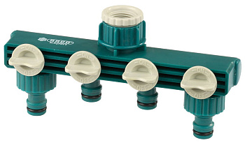 RACO ORIGINAL, 1/2″ - 3/4″, четырехканальный, с внутренней резьбой, из ABS пластика, поливочный расп