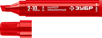 ЗУБР МП-1000К красный, 2-10 мм, клиновидный перманентный марке (06333-3)