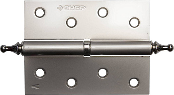 ЗУБР 100 х 75 х 2.5 мм, разъемная, левая, цвет матовый никель (PN), 2 шт, карточная петля (37605-100