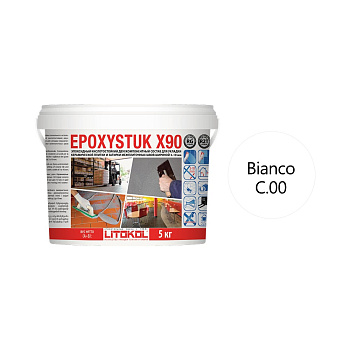 Эпоксидная затирочная смесь LITOKOL EPOXYSTUK X90 C.00 BIANCO 5 кг 479350003