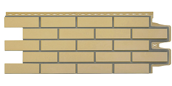 Фасадная панель Grand Line Клинкерный кирпич Design песочный со швом RAL 7006
