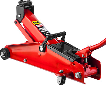 STAYER R-33 RED FORCE, 3 т, 135 - 400 мм, подкатной домкрат с увеличенным подъемом, Professional (43