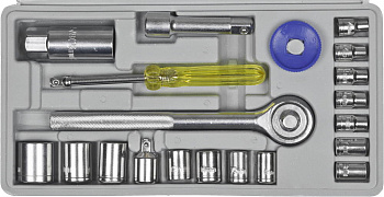 DEXX 20 предм., (3/8″,+ 1/4″), универсальный набор инструмента (27602-H20)