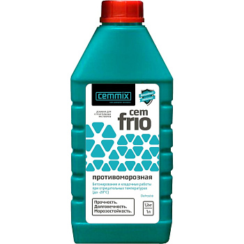 Морозостойкая добавка для бетона CEMMIX Сemmix Frio, 1 л 17305388