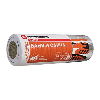 Утеплитель минераловатный ТехноНиколь 40 Ralu Баня и сауна, 12500x1200x50 мм, 15 м2