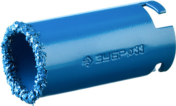 ЗУБР 33 мм, L 55 мм, карбид вольфрама, коронка кольцевая, Профессионал (33350-33)