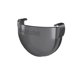 Заглушка желоба Дизайн 135мм ПВХ Grand Line RAL 7024 графит