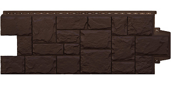 Фасадная панель Grand Line Крупный камень Classic шоколадный