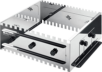 KRAFTOOL BUNKER-4 зуб 8, 10, 12 мм, полукруг 10х20 мм, нерж. сталь, Раздвижная гребенка для плитки (