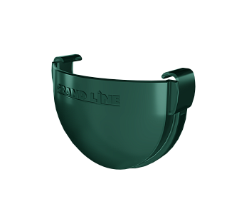 Заглушка желоба Дизайн 135мм ПВХ Grand Line RAL 6005 зеленый