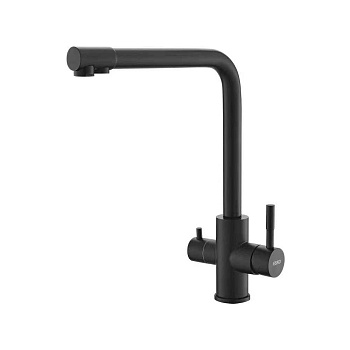 Смеситель для кухни ESKO Granite Black с подключением к фильтру, R-излив GR 04 B