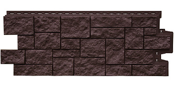 Фасадная панель Grand Line Дикий камень Classic шоколадный 10 штук в упаковке 410883
