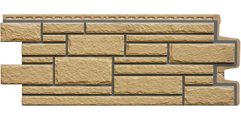 Фасадная панель Grand Line Камелот Design песочный со швом RAL 7006