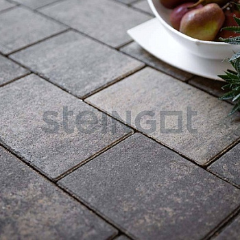 Тротуарная плитка Новый город Графитовый камень (Stein Black) 60 мм