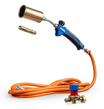 ЗУБР ГП-400Н, 400мм, стаканы 50мм /17мм, шланг 5м, редуктор, пропановая горелка в наборе Профессиона