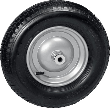 GRINDA WP-20, 4″х380мм, для тачек (арт. 422401, 422406, 422408), стальной диск, подшипник 20мм, пнев
