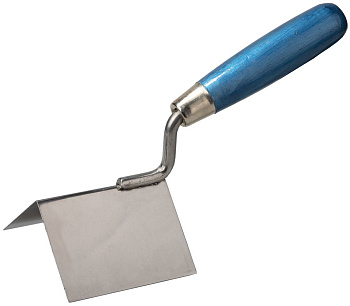 STAYER 80 х 60 мм, нержавеющее полотно, деревянная рукоятка, кельма для внешних углов, Professional