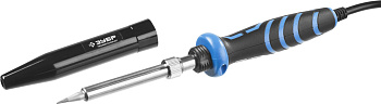 ЗУБР Ceramic PRO, 60 Вт, керамическим нагреватель, конус, 2-к рукояткой, электропаяльник с защитным