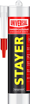 Герметик Black Pro универсальный силиконовый прозрачный (260 мл) STAYER 41213-2_z01