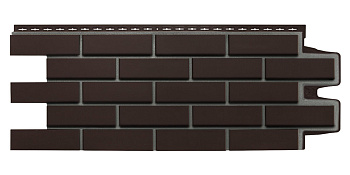 Фасадная панель Grand Line Клинкерный кирпич Design шоколадный со швом RAL 7006