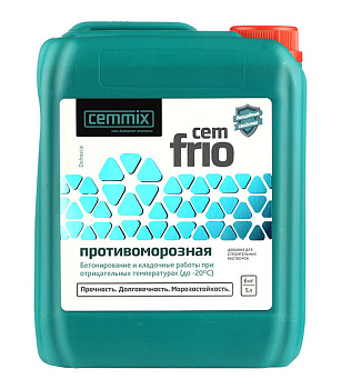 Морозостойкая добавка для бетона CEMMIX Сemmix Frio, 5 л 15914307
